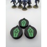 3 mini contatori da 0 a 14 punti vita/ferite, compatibili con Warhammer Necron