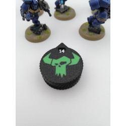 3 mini-tellers van 0 tot 14 levens/verwondingen, compatibel met Warhammer Orks