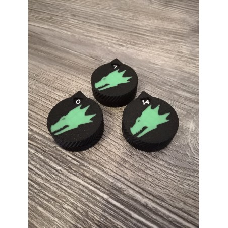 3 mini-tellers van 0 tot 14 levens/verwondingen, compatibel met Warhammer Salamanders